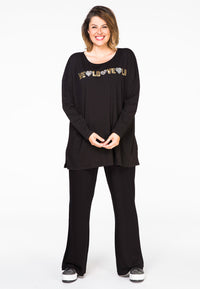 Shirt wide LOVE LOVE - black - #1
