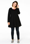 Tunic wide bot bow INTERLOCK - black - #1