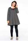 Tunic wide bot bow INTERLOCK - grey