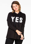 Sweater hooded YES - black - #2