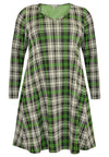 Dress A-line NEON CHECK - black - #4