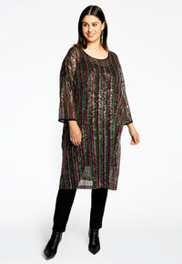 Dress sequins RAINBOW - black - #1