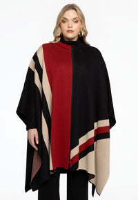 Poncho cardigan zip - black - #2