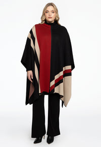 Poncho cardigan zip - black - #1