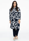 Tuniek met gesmokte details ABSTRACTTunic smock sleeve ABSTRACT - blue - #1