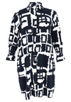 Tuniek met gesmokte details ABSTRACTTunic smock sleeve ABSTRACT - blue - #4
