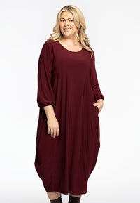 Dress Long Balloon DOLCE - dark red - #1