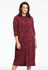 Dress Button Midi RED LEO - red - #1