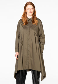 Blouse long pleats - green - #1