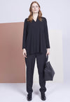 Tunic A-line v-neck DOLCE - black