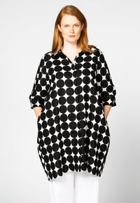 Blouse wide long CIRCLE - black - #2