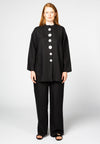 Jacket buttoned LINEN - black - #2