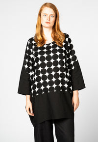 Tunic shaped bottom CIRCLE - black - #2
