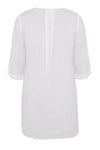 Tunic-blouse A-line LINEN - white - #3