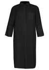 Blouse long slits LINEN - black - #1
