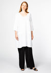 Dress A-line pockets linen - white - #2