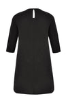 Dress A-line pockets linen - black - #3
