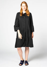 Dress ruffled bottom - black - #1