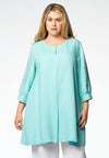 Blouse pleated LINEN - blue - #2