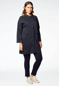 Blouse met splitten STRETCH KATOENShirt slits COTTON STRETCH - blue - #1
