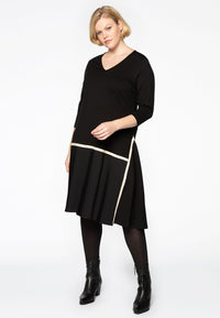Dress plissé frill - black - #1