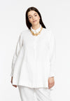Blouse zipper LINEN - white - #2
