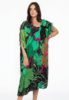 Blouse-dress square SPLITLEAVE - green - #2