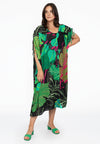 Blouse-dress square SPLITLEAVE - green - #1