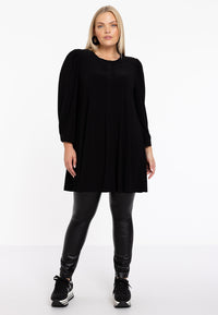 Tunic Wide Bottom Puff Sleeve DOLCE - black - #1