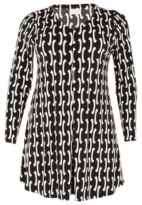 Tunic V-neck Pleat BETA - black - #4