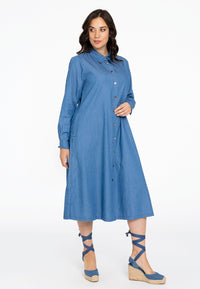 Blouse dress CHAMBRAY - blue - #2
