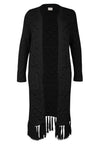 Cardigan long knit - black
