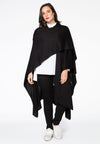 Poncho knitted - black
