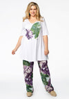 Tunic leave wide bottom COTTON - white - #1