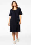 Dress ruffled ORGANIC COTTON - blue
