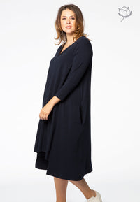 Dress pointy ORGANIC COTTON - blue - #1