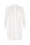 Blouse long COTTON STRETCH - white - #3