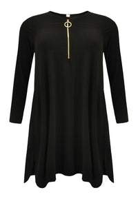 Tunic zipper neckline DOLCE - black - #4