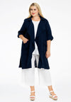 Blouse-jacket LINEN - blue - #1