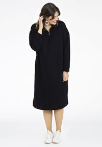 Sweater dress - black - #1