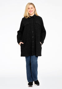 Blouse-jacket lurex RIB - black - #1