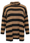 Pullover turtle neck STRIPE - black - #4