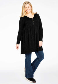 Tunic with buttons SILVER CRUSH - black - #1