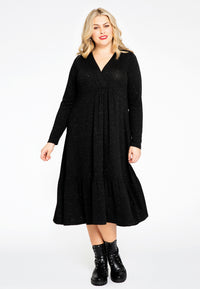 Dress with frill SILVER CRUSH - black - #1