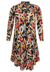 Polodress with frill GRAPHIC - black - #4