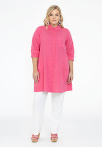 Blouse pockets LINEN - pink - #2