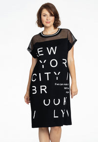 Dress mesh shoulders NYC - black - #2