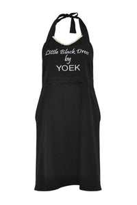 Apron Black Dress Yoek - black - #4