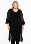 Cardi-blouse frilled VOILE - black 