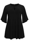 Tunic wide bottom circle sleeve DOLCE - black - #4